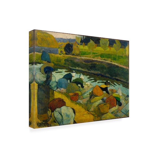 Gauguin 'Washerwomen' Canvas Art,14x19